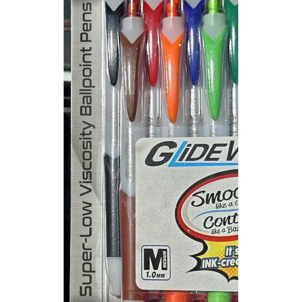 Pentel GlideWrite Ballpoint Pen 1.0mm 14/Pkg-Assorted Colors Super-Low Viscosity